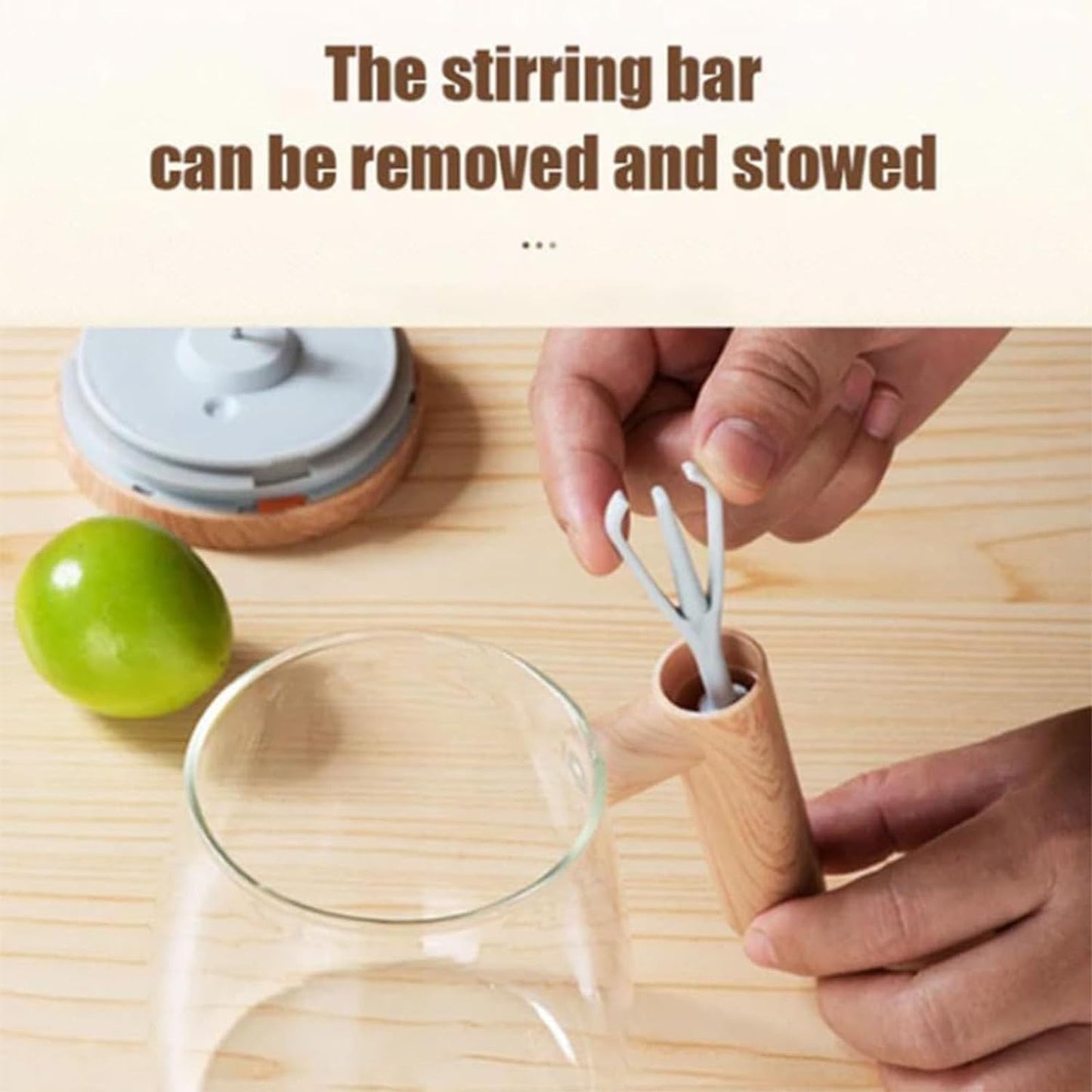 Self Stirring Coffee Mug with Lid Battery Operated-Electric Coffee Maker Mug for Office, Automatic Stirrer and Frother, Glass Electric Mixing Cup,Coffee Blender Mug