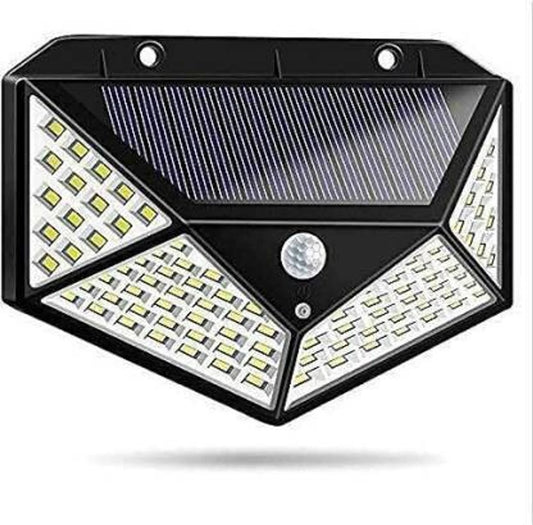 Solar Rechargable Light Outdoor 100 LEDs Solar Motion Sensor Light with Solar Panel and 3 Modes with IP65 Protection, Waterproof and Dustproof with Wide Angle Lighting