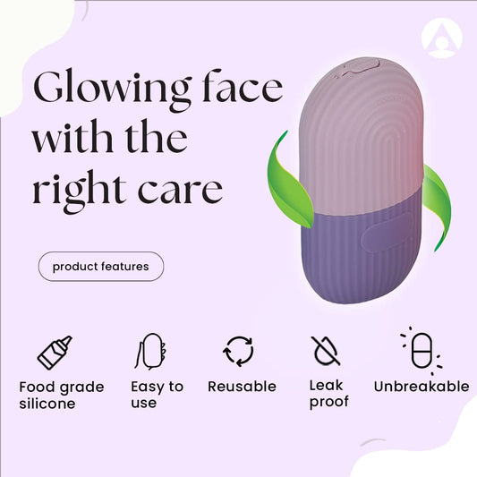 Silicone Ice Roller, Face Ice Roller, ice roller for face women skin glowing ice cube massager Face Puffiness Relief Massage Skin Care Tools for face eye, Rubber Silicone Ice roller, Facial Ice Roller (Multicolor)