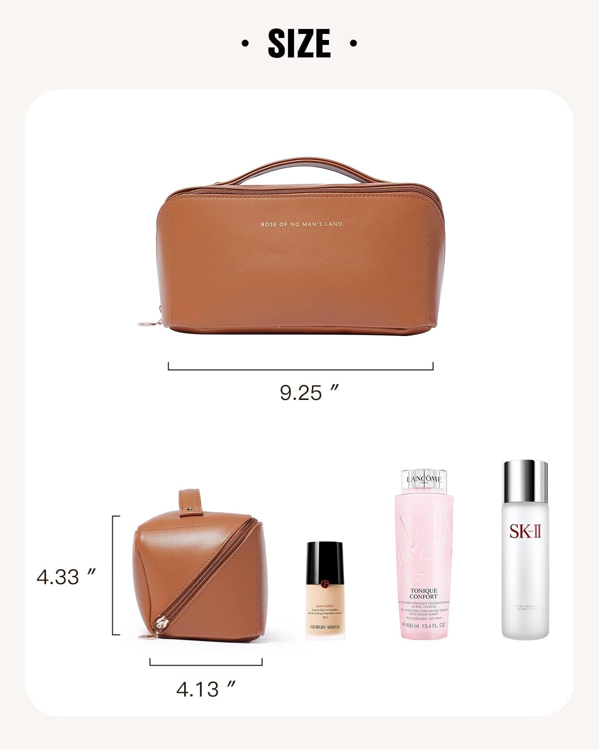 Waterproof Portable Pouch Open Flat Make Up Bag Organizer with Portable Makeup Organizer with Compartments Flat Lay Bags