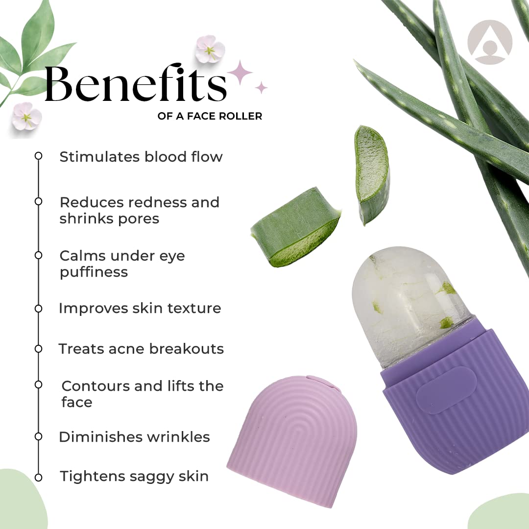 Silicone Ice Roller, Face Ice Roller, ice roller for face women skin glowing ice cube massager Face Puffiness Relief Massage Skin Care Tools for face eye, Rubber Silicone Ice roller, Facial Ice Roller