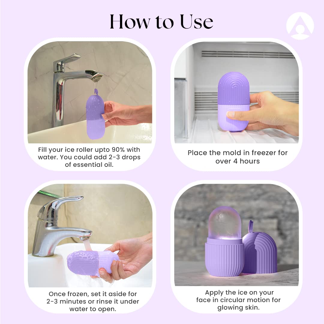 Silicone Ice Roller, Face Ice Roller, ice roller for face women skin glowing ice cube massager Face Puffiness Relief Massage Skin Care Tools for face eye, Rubber Silicone Ice roller, Facial Ice Roller