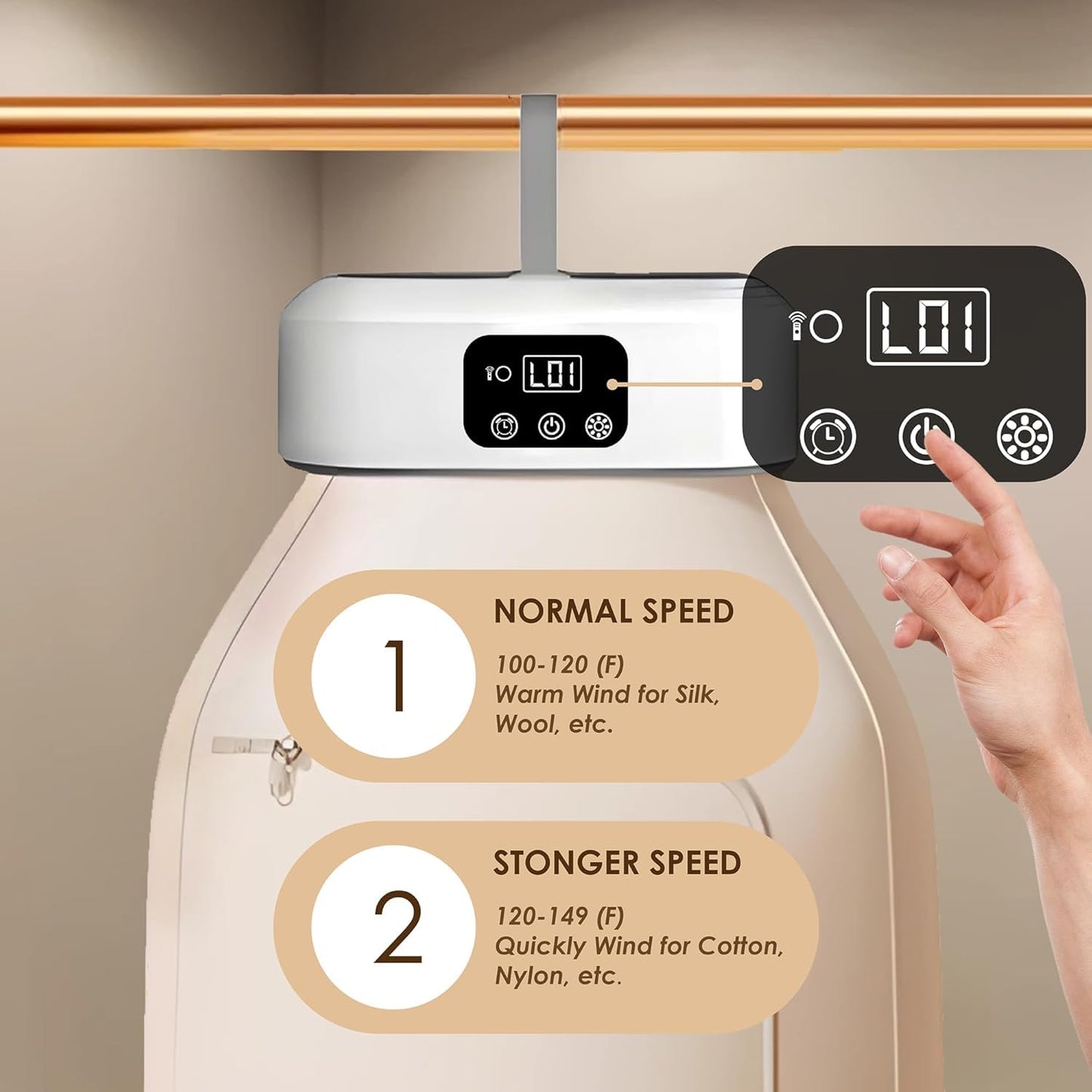 Mini Tumble Dryer, Heat Pump Clothes Dryer with 1-8H Timing, Remote Control & UV Sterilisation, Electric Heat Pump Dryer for Business Trips, Student Dormitories, Apartments, Hotels, Camping