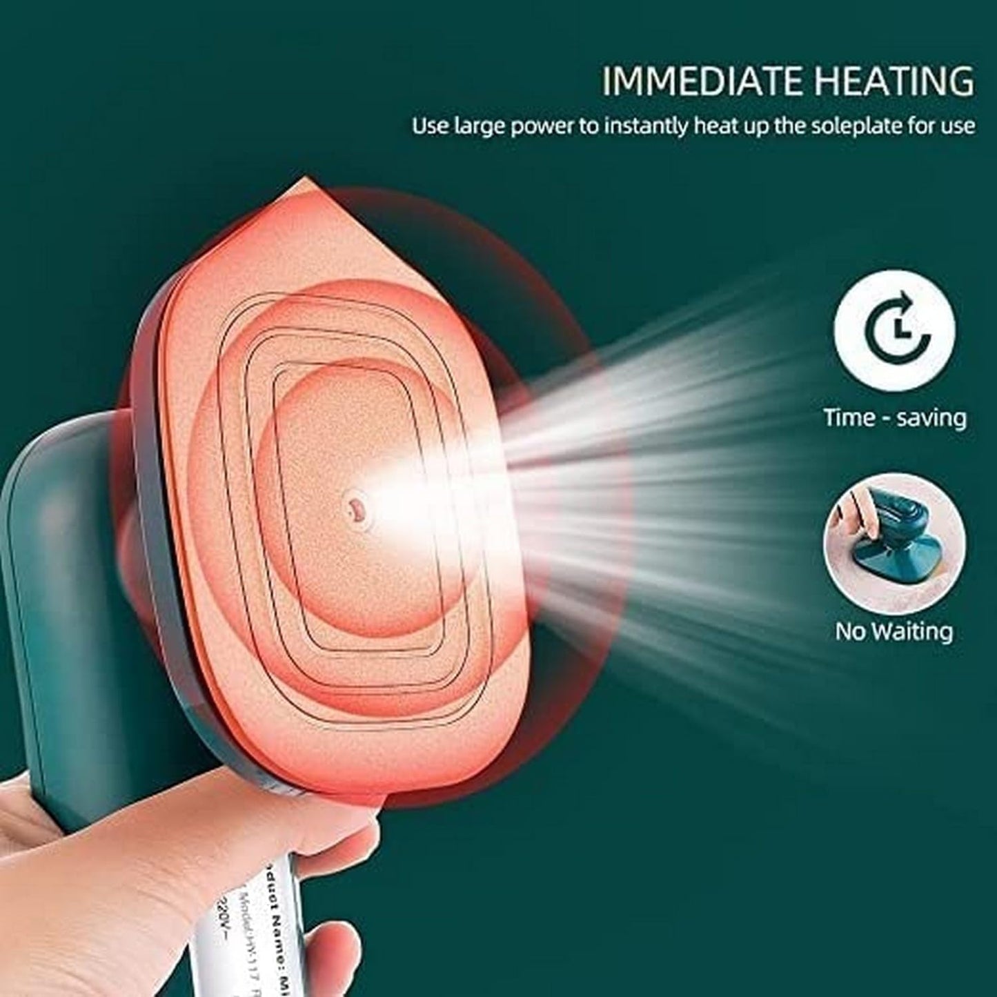 Portable Handheld Steam Iron Machine, Ironing Mini Handheld Press Support Dry And Wet Cloths, Micro Steam Iron For Fabric Clothes, Garments For Home & Travel, Wrinkles Removing Steamer
