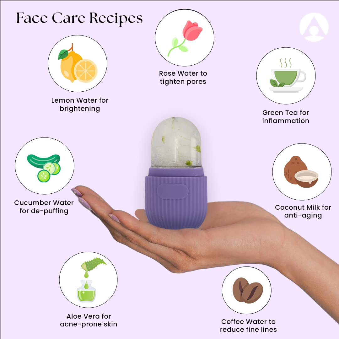 Silicone Ice Roller, Face Ice Roller, ice roller for face women skin glowing ice cube massager Face Puffiness Relief Massage Skin Care Tools for face eye, Rubber Silicone Ice roller, Facial Ice Roller
