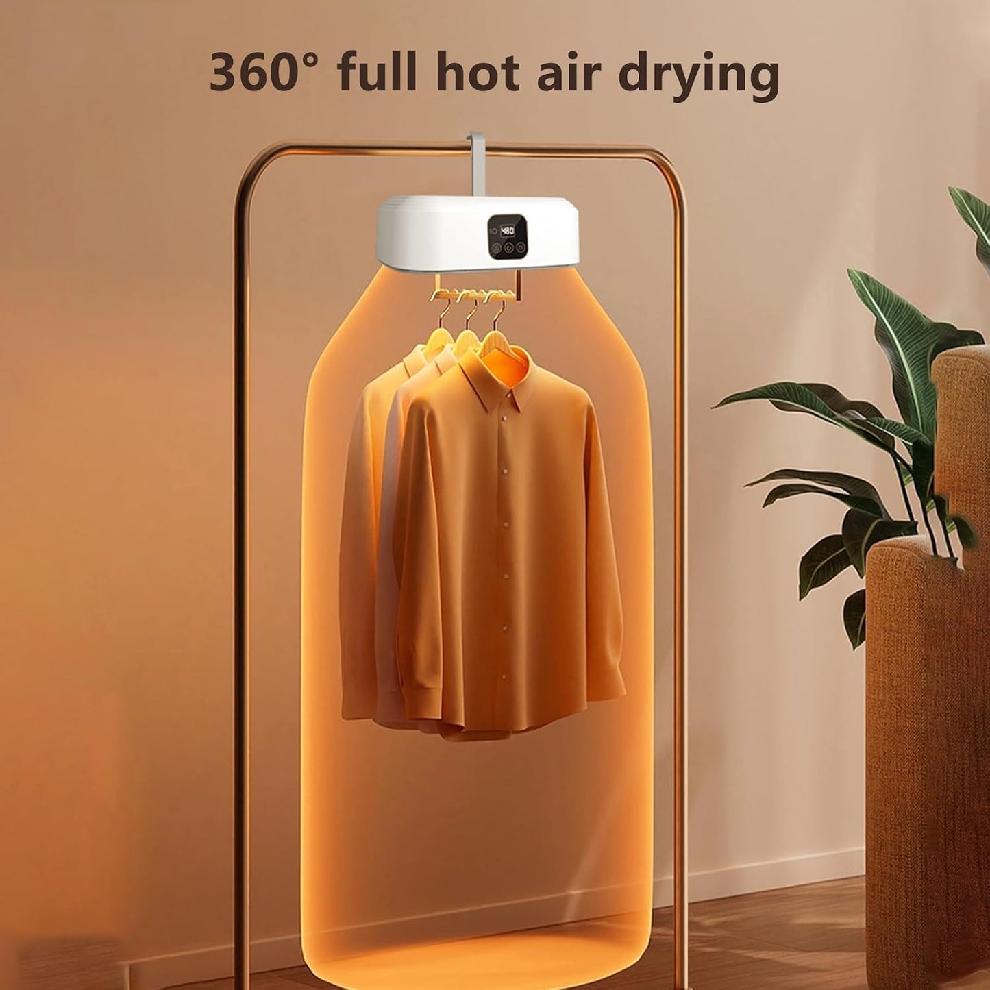 Mini Tumble Dryer, Heat Pump Clothes Dryer with 1-8H Timing, Remote Control & UV Sterilisation, Electric Heat Pump Dryer for Business Trips, Student Dormitories, Apartments, Hotels, Camping