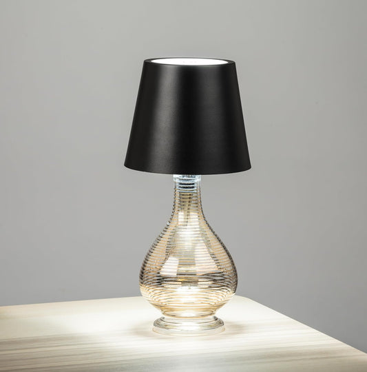 New Wireless Bottle Lamp - LED Bottle Lights for Liquor & Wine Bottles, Cordless Lampshade, Whiskey Bottle Top Light, Bottle Stopper Night Light Kit, Rechargeable 3-Tone Touch-Dimmable