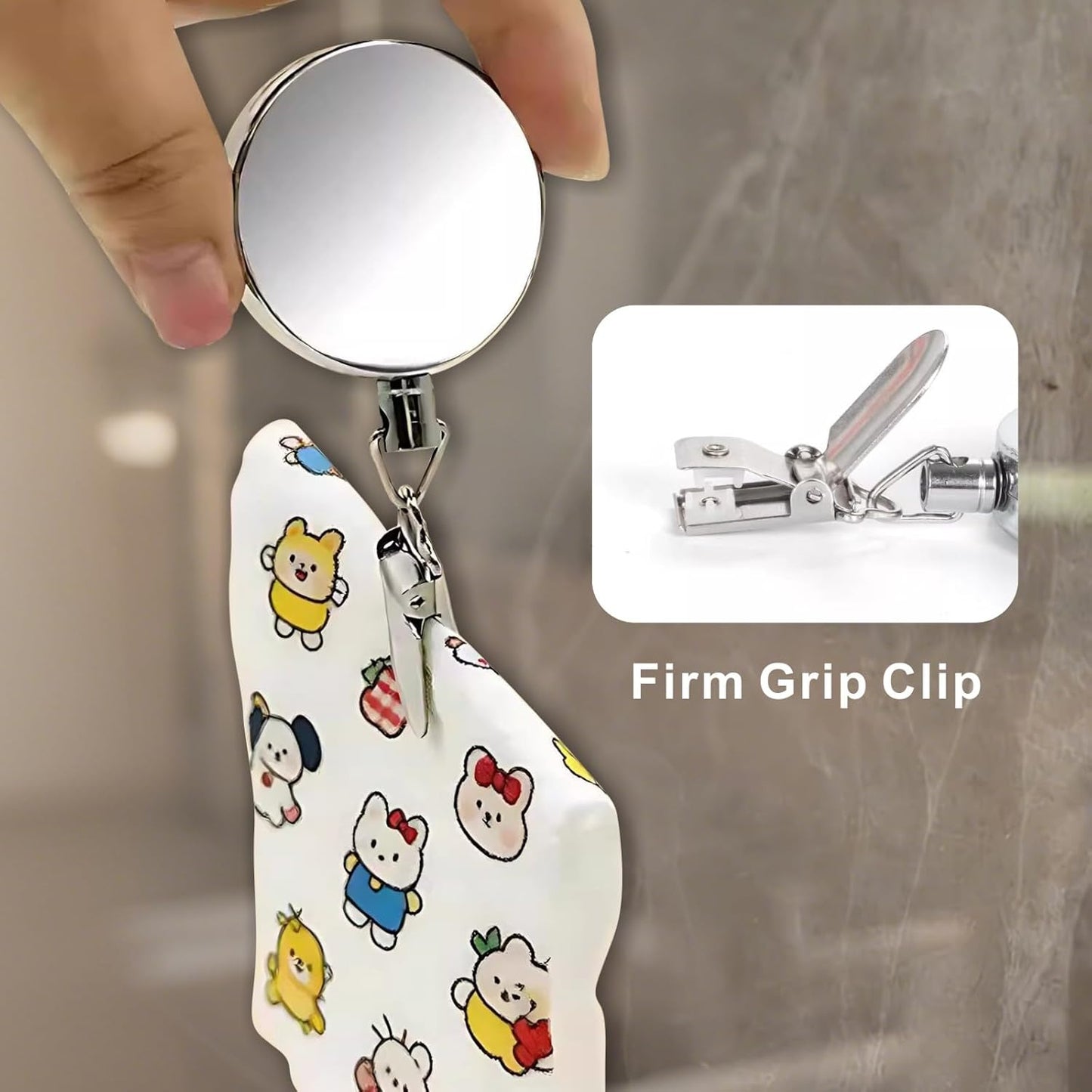 Retractable Dish Towel Holder Clips, No Drill Self Retracting Rag Hooks, Effortless Towel Hangers for Home Bathroom Kitchen Cabinet and Shower