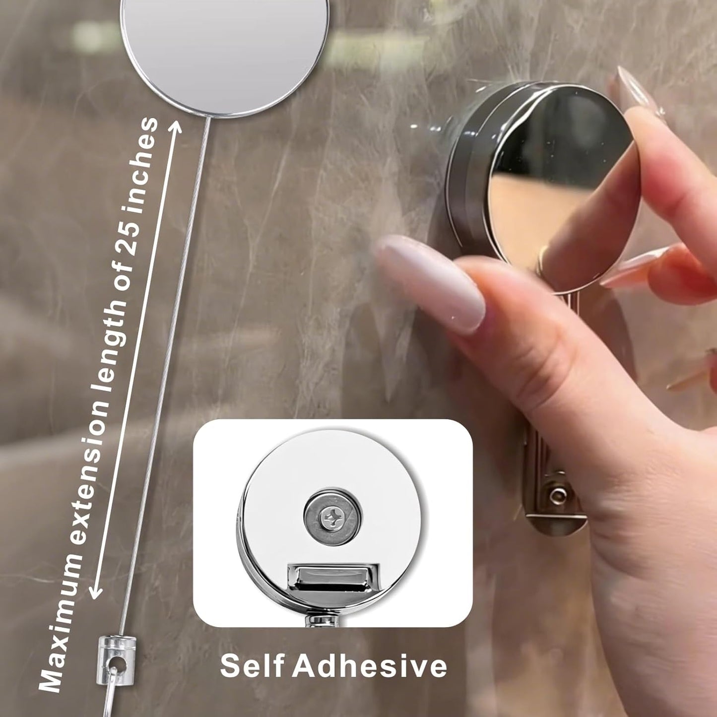 Retractable Dish Towel Holder Clips, No Drill Self Retracting Rag Hooks, Effortless Towel Hangers for Home Bathroom Kitchen Cabinet and Shower