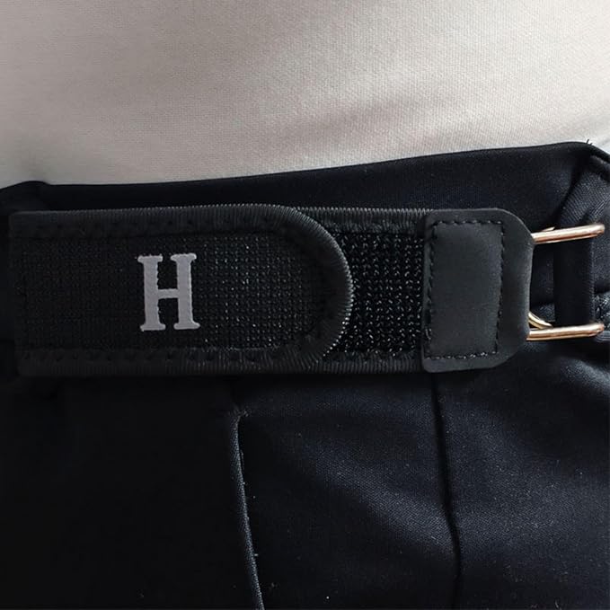 No Buckle Stretch Belt for Jeans Portable Stylish Metal Hook Buckleless Belt Black